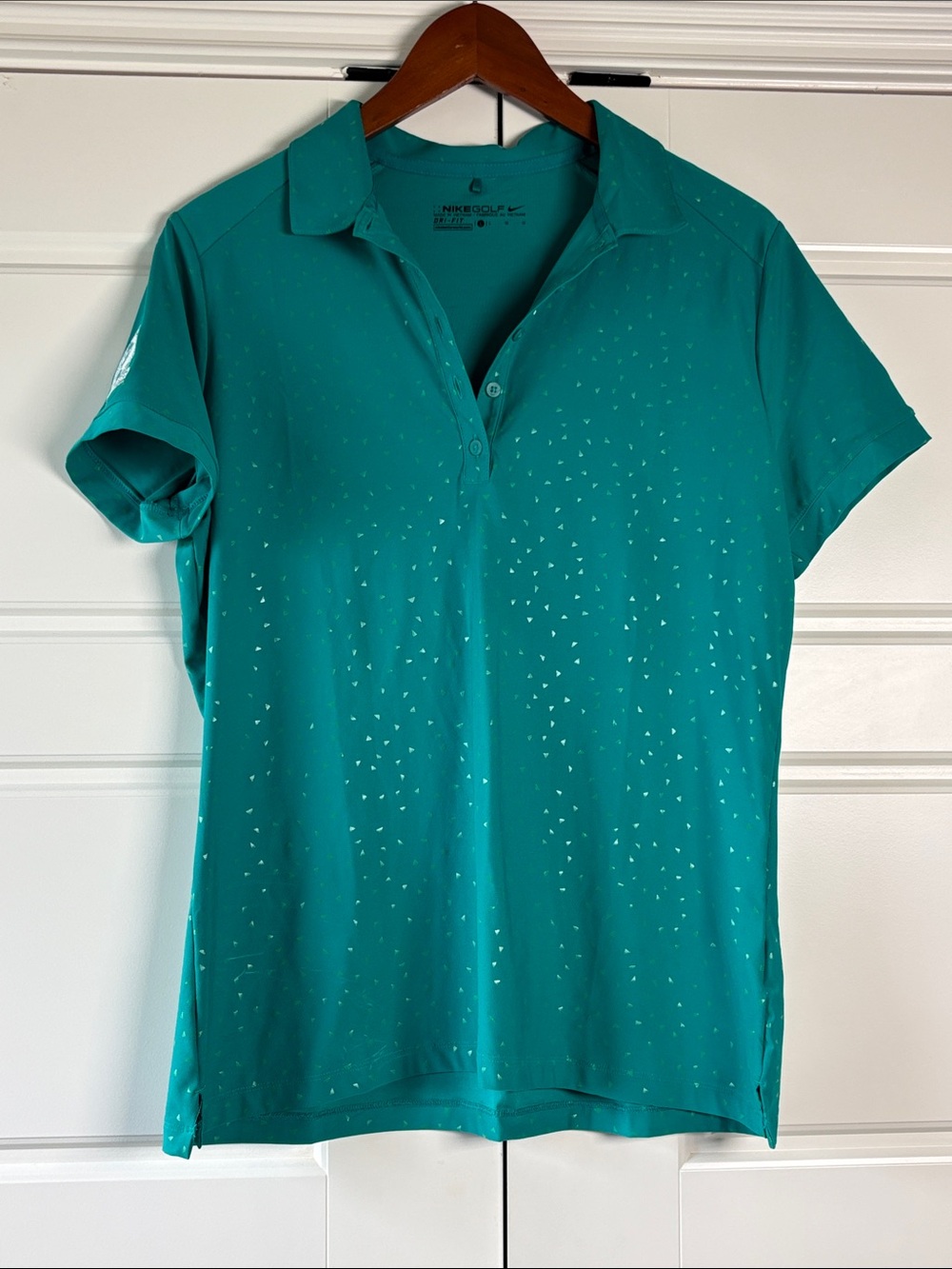 Women's Teal Short-Sleeve Polo Top